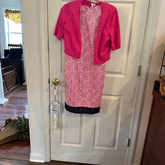Talbots Sundress with sweater 6P & large - Picture 1 of 4